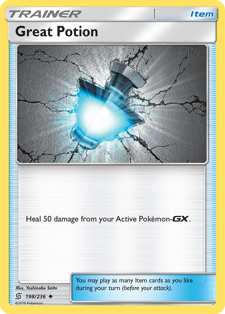 Great Potion (198/236) [Sun & Moon: Unified Minds] Pokemon Single Pokémon  | Multizone: Comics And Games