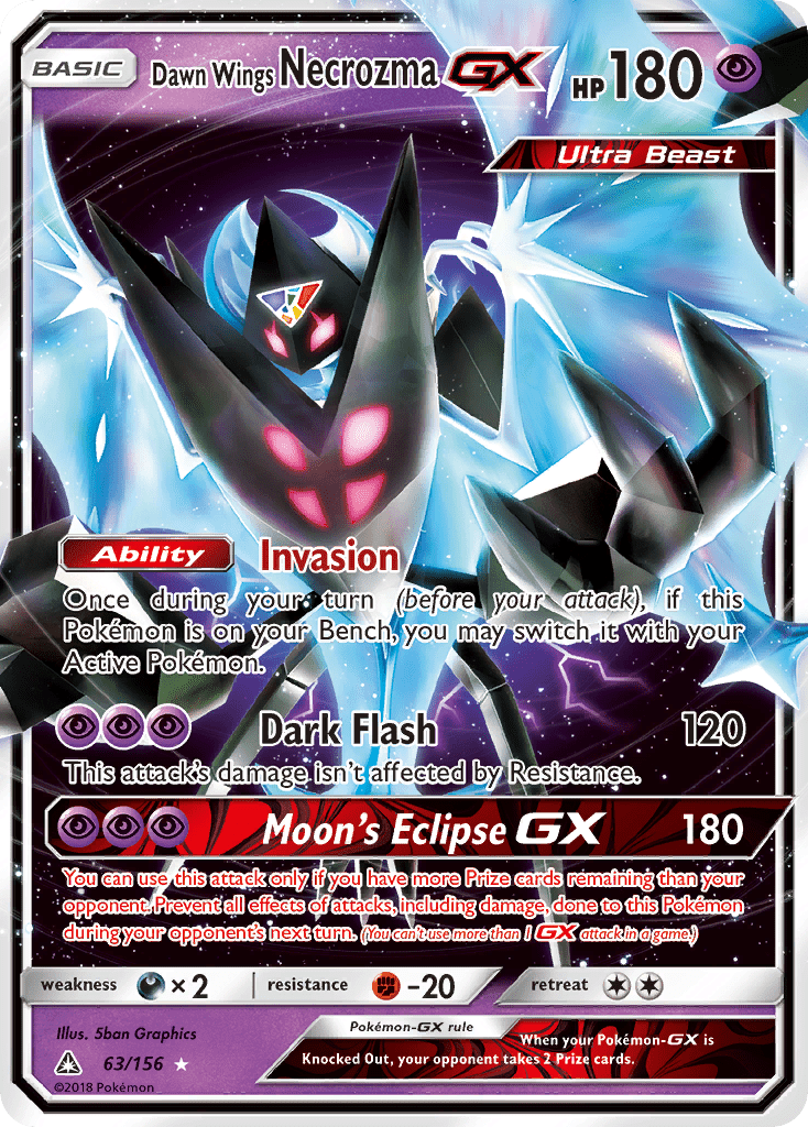 Dawn Wings Necrozma GX (63/156) [Sun & Moon: Ultra Prism] Pokemon Single Pokémon  | Multizone: Comics And Games