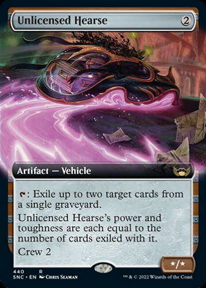 Unlicensed Hearse (Extended Art) [Streets of New Capenna] MTG Single Magic: The Gathering  | Multizone: Comics And Games