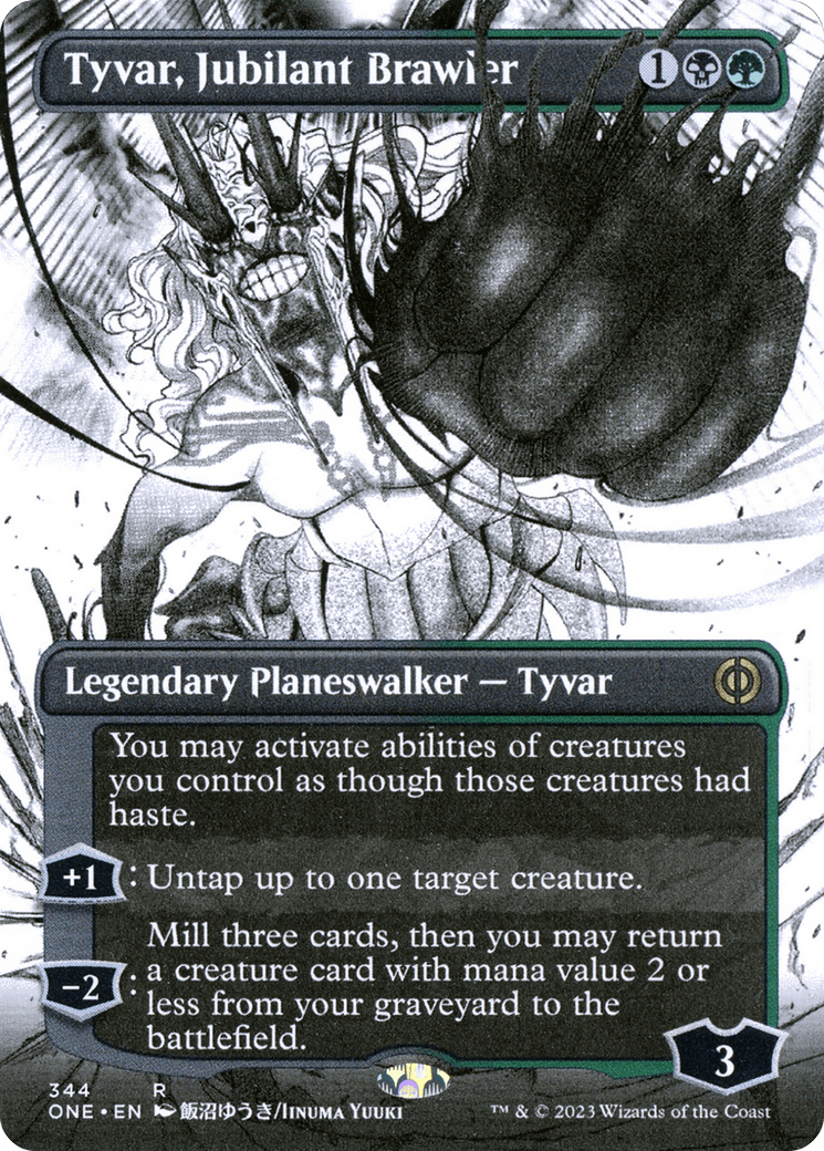 Tyvar, Jubilant Brawler (Borderless Manga) [Phyrexia: All Will Be One] MTG Single Magic: The Gathering  | Multizone: Comics And Games