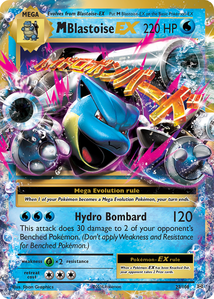 M Blastoise EX (22/108) [XY: Evolutions] Pokemon Single Pokémon  | Multizone: Comics And Games