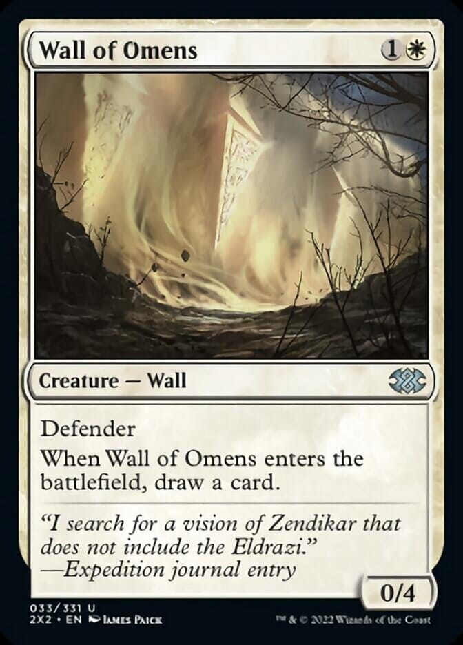 Wall of Omens [Double Masters 2022] MTG Single Magic: The Gathering  | Multizone: Comics And Games