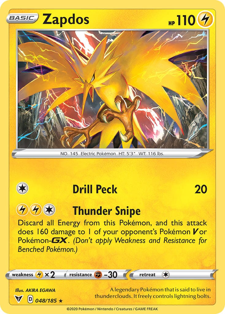 Zapdos (048/185) [Sword & Shield: Vivid Voltage] Pokemon Single Pokémon  | Multizone: Comics And Games