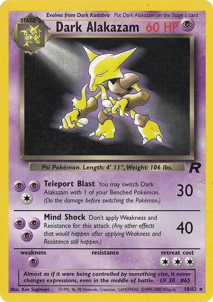 Dark Alakazam (18/82) [Team Rocket Unlimited] Pokemon Single Pokémon  | Multizone: Comics And Games