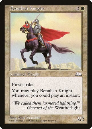 Benalish Knight [Weatherlight] MTG Single Magic: The Gathering  | Multizone: Comics And Games