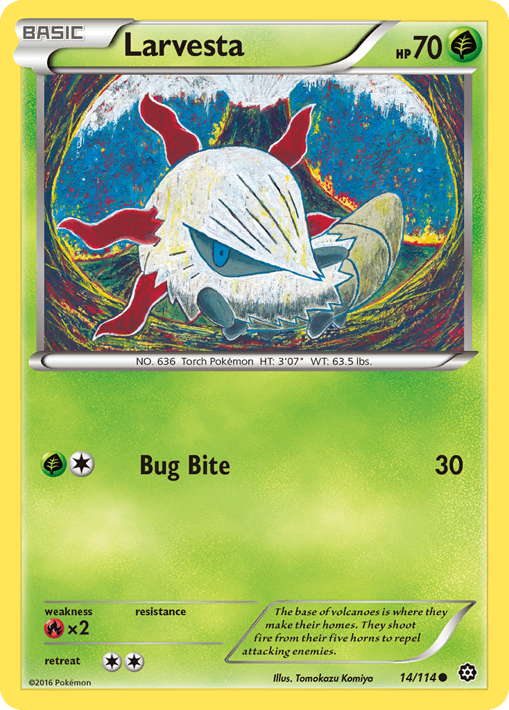 Larvesta (14/114) [XY: Steam Siege] Pokemon Single Pokémon  | Multizone: Comics And Games