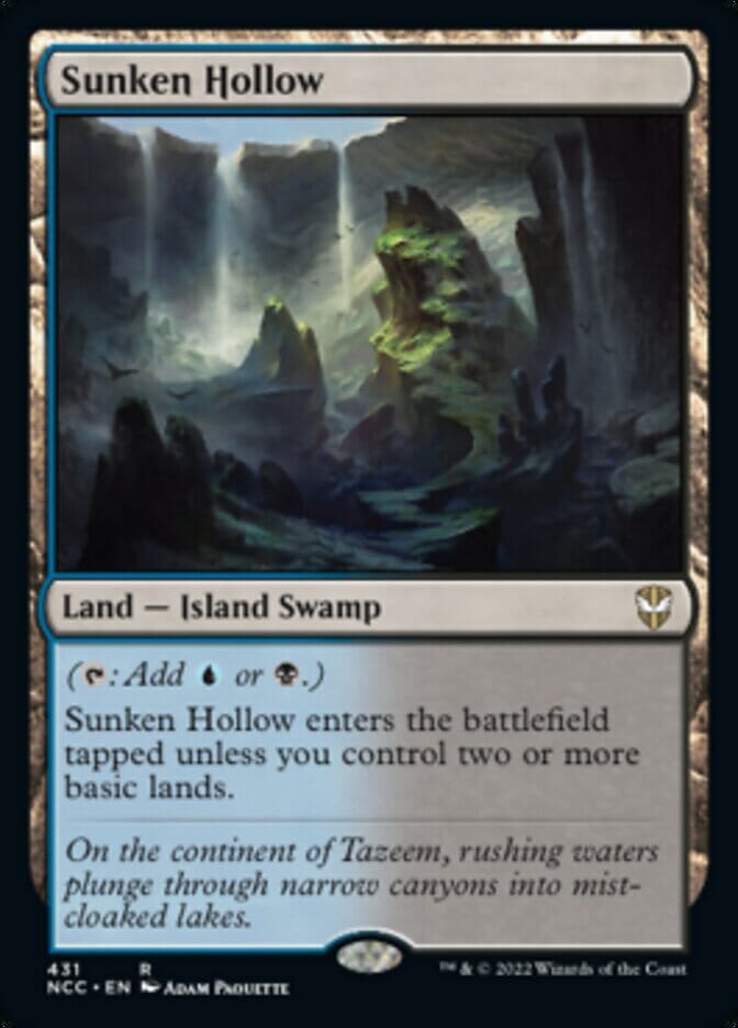 Sunken Hollow [Streets of New Capenna Commander] MTG Single Magic: The Gathering  | Multizone: Comics And Games