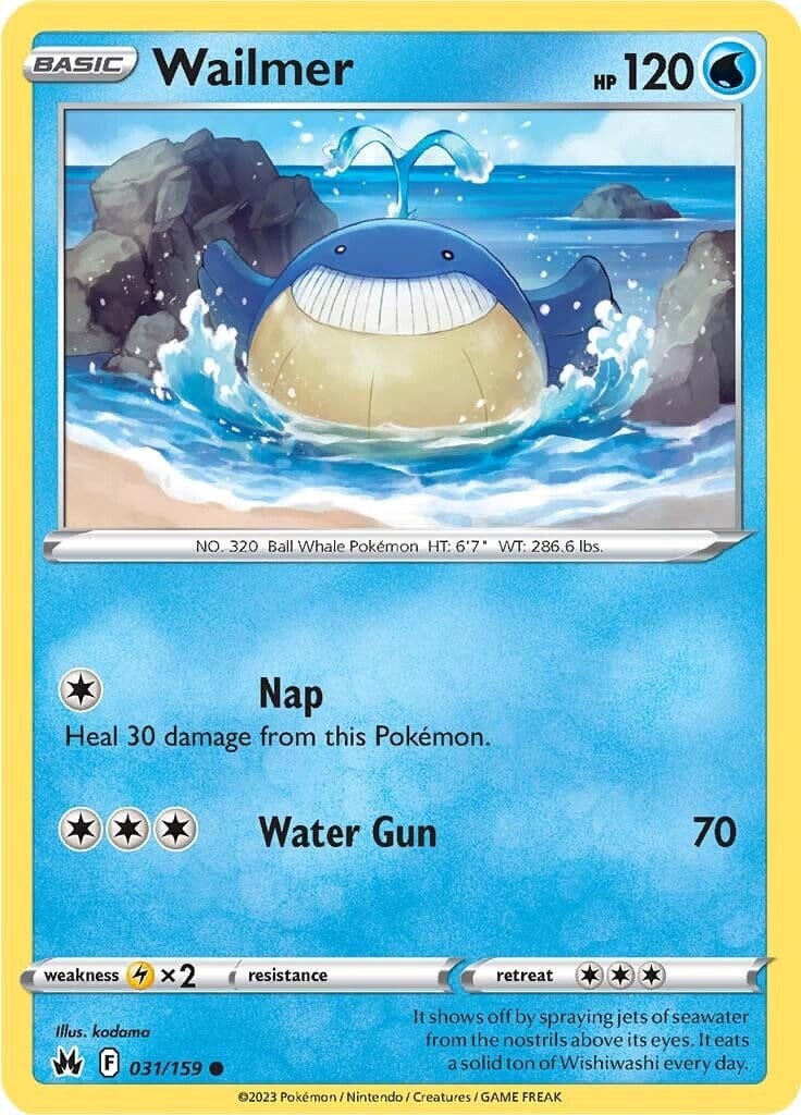 Wailmer (031/159) [Sword & Shield: Crown Zenith] Pokemon Single Pokémon  | Multizone: Comics And Games