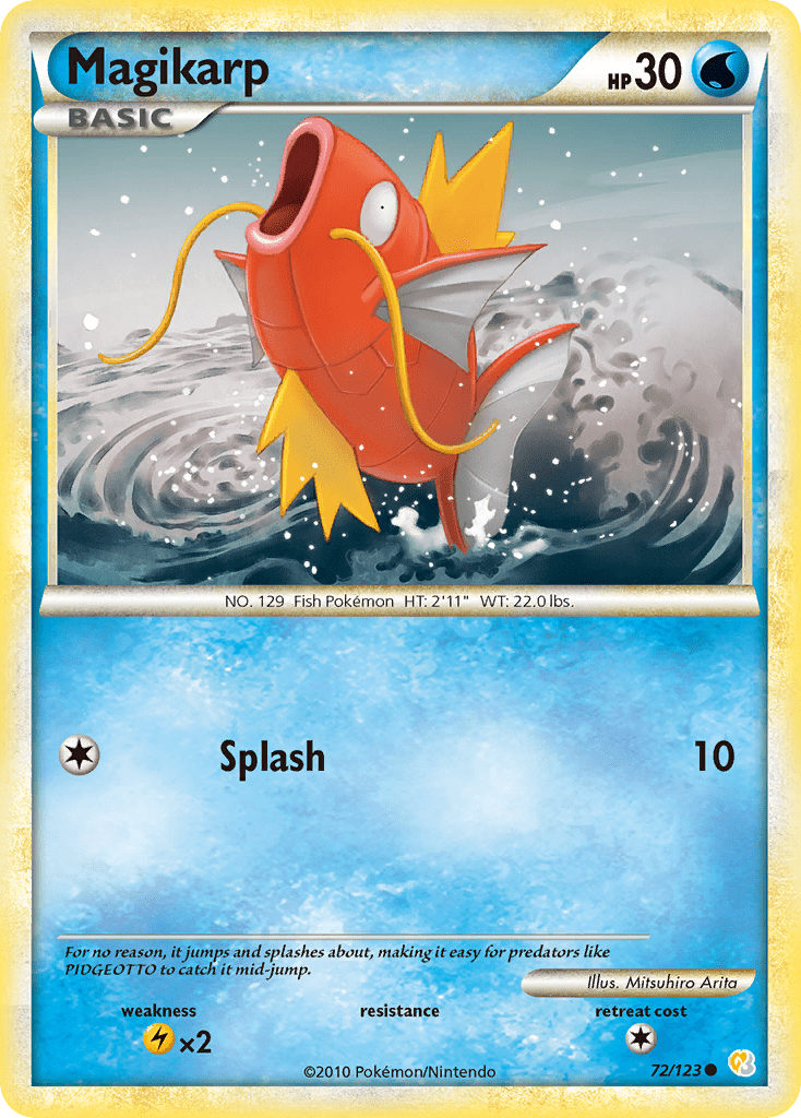 Magikarp (72/123) [HeartGold & SoulSilver: Base Set] Pokemon Single Pokémon  | Multizone: Comics And Games