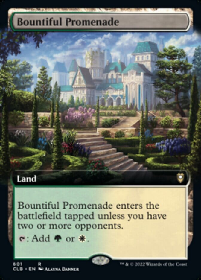 Bountiful Promenade (Extended Art) [Commander Legends: Battle for Baldur's Gate] MTG Single Magic: The Gathering  | Multizone: Comics And Games