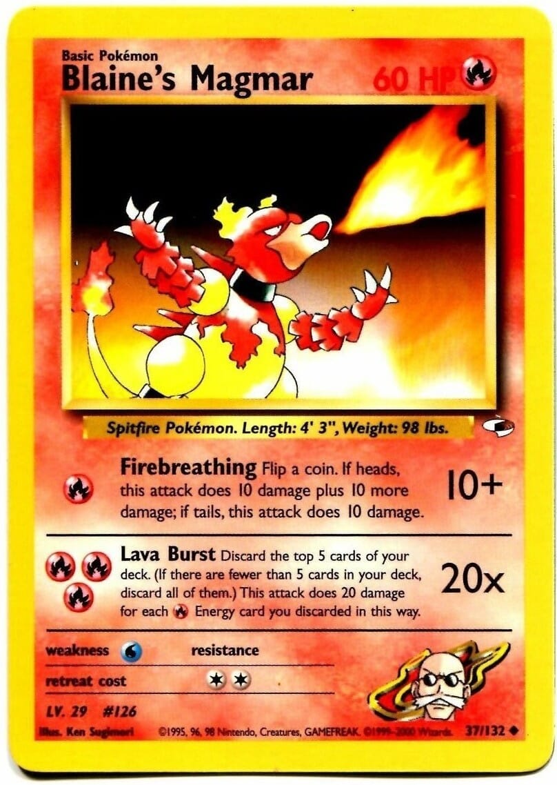 Blaine's Magmar (37/132) [Gym Heroes Unlimited] Pokemon Single Pokémon  | Multizone: Comics And Games