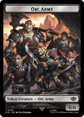 Orc Army (0018) // Food (0024) Double-Sided Token (Surge Foil) [The Lord of the Rings: Tales of Middle-Earth Tokens] MTG Single Magic: The Gathering  | Multizone: Comics And Games