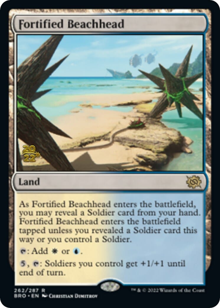 Fortified Beachhead [The Brothers' War: Prerelease Promos] MTG Single Magic: The Gathering  | Multizone: Comics And Games