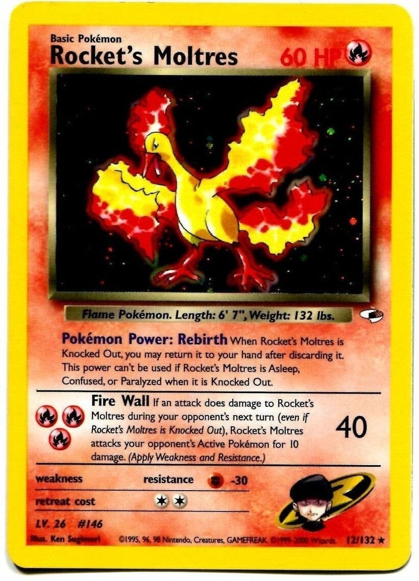 Rocket's Moltres (12/132) [Gym Heroes Unlimited] Pokemon Single Pokémon  | Multizone: Comics And Games