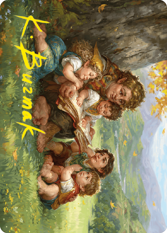 Samwise Gamgee Art Card (19/81) (Gold-Stamped Signature) [The Lord of the Rings: Tales of Middle-earth Art Series] MTG Single Magic: The Gathering  | Multizone: Comics And Games