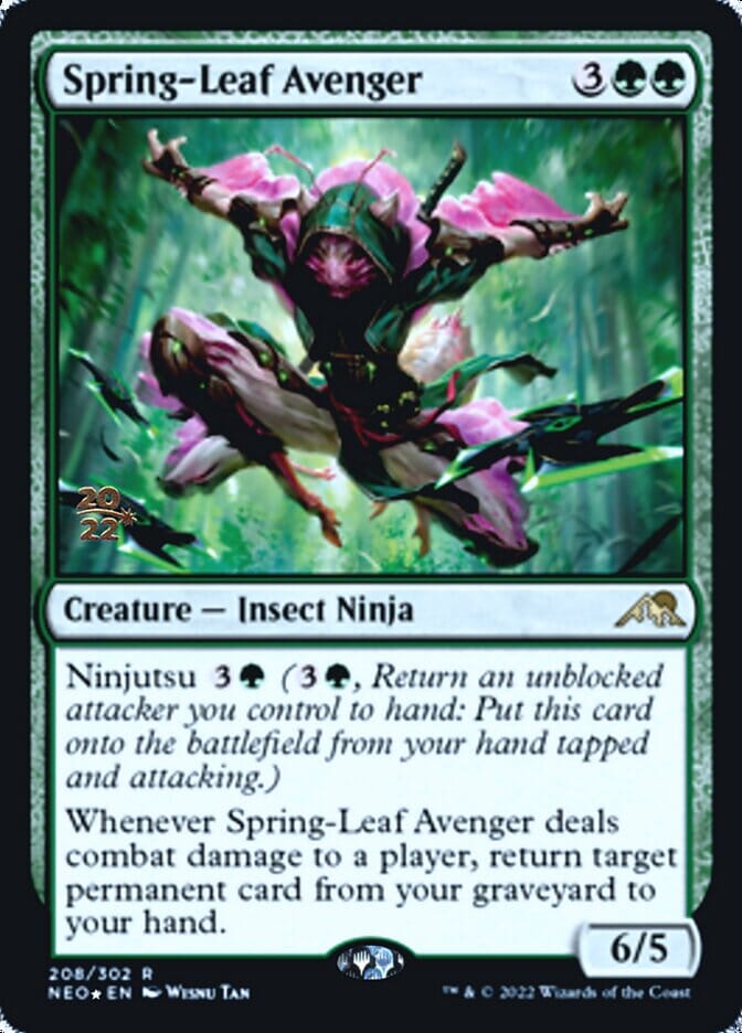 Spring-Leaf Avenger [Kamigawa: Neon Dynasty Prerelease Promos] MTG Single Magic: The Gathering  | Multizone: Comics And Games