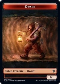 Dwarf // Food (18) Double-sided Token [Throne of Eldraine Tokens] MTG Single Magic: The Gathering  | Multizone: Comics And Games