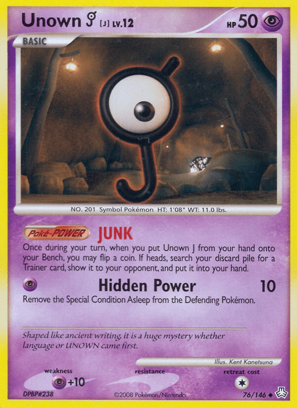 Unown J (76/146) [Diamond & Pearl: Legends Awakened] Pokemon Single Pokémon  | Multizone: Comics And Games