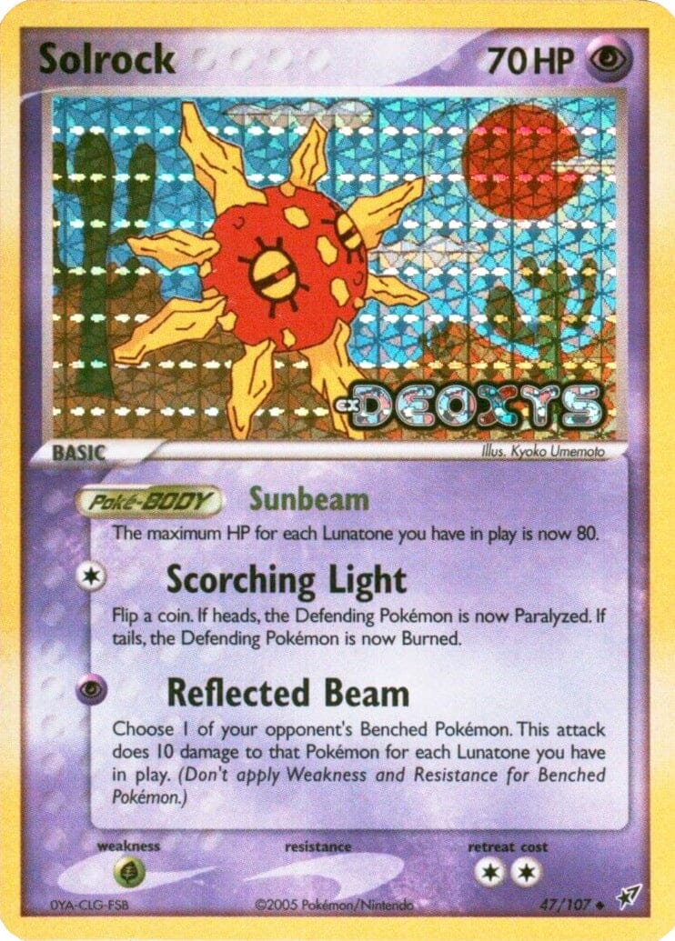 Solrock (47/107) (Stamped) [EX: Deoxys] Pokemon Single Pokémon  | Multizone: Comics And Games