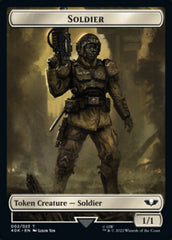 Soldier (002) // Space Marine Devastator Double-sided Token (Surge Foil) [Universes Beyond: Warhammer 40,000 Tokens] MTG Single Magic: The Gathering  | Multizone: Comics And Games