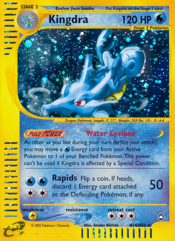 Kingdra (H14/H32) [Aquapolis] Pokemon Single Pokémon  | Multizone: Comics And Games