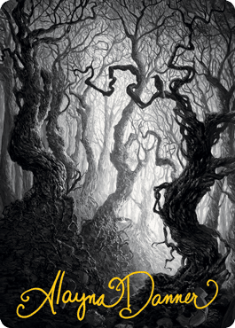 Forest 2 Art Card (Gold-Stamped Signature) [Innistrad: Midnight Hunt Art Series] MTG Single Magic: The Gathering  | Multizone: Comics And Games