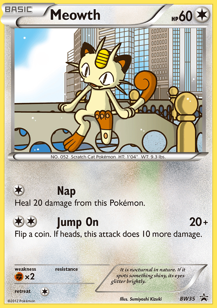 Meowth (BW35) [Black & White: Black Star Promos] Pokemon Single Pokémon  | Multizone: Comics And Games