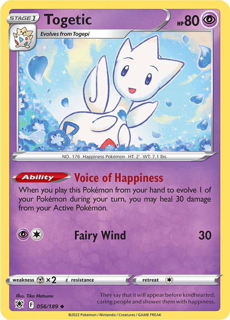 Togetic (056/189) [Sword & Shield: Astral Radiance] Pokemon Single Pokémon  | Multizone: Comics And Games