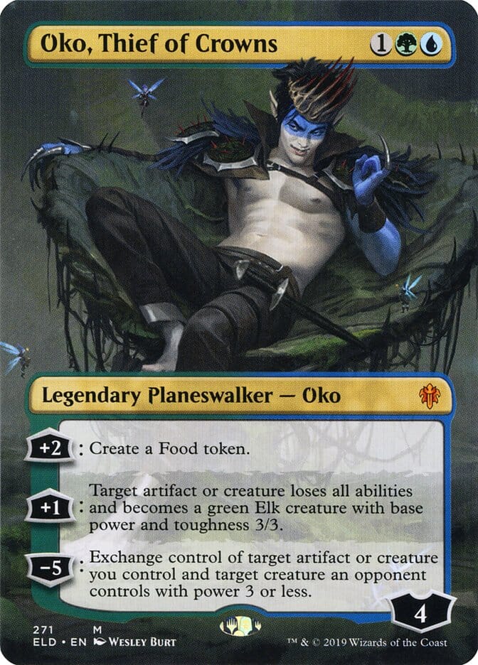 Oko, Thief of Crowns (Borderless) [Throne of Eldraine] MTG Single Magic: The Gathering  | Multizone: Comics And Games