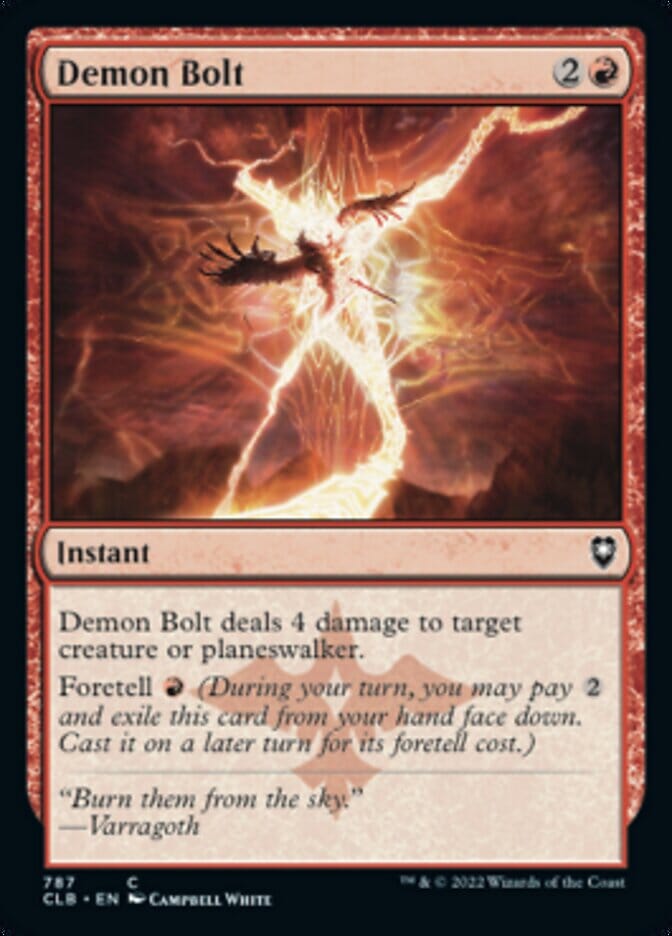 Demon Bolt [Commander Legends: Battle for Baldur's Gate] MTG Single Magic: The Gathering  | Multizone: Comics And Games