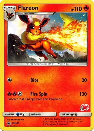 Flareon (SM186) (Charizard Stamp #27) [Battle Academy 2020] Pokemon Single Pokémon  | Multizone: Comics And Games