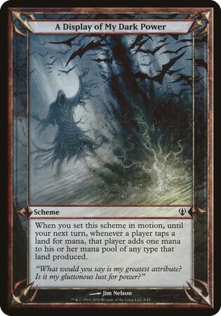 A Display of My Dark Power (Archenemy) [Archenemy Schemes] MTG Single Magic: The Gathering  | Multizone: Comics And Games