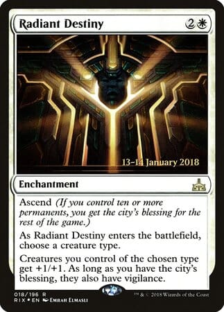 Radiant Destiny [Rivals of Ixalan Promos] MTG Single Magic: The Gathering  | Multizone: Comics And Games