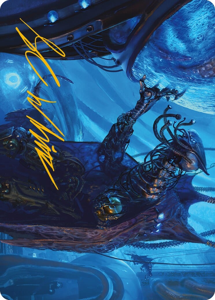 Atmosphere Surgeon Art Card (Gold-Stamped Signature) [Phyrexia: All Will Be One Art Series] MTG Single Magic: The Gathering  | Multizone: Comics And Games