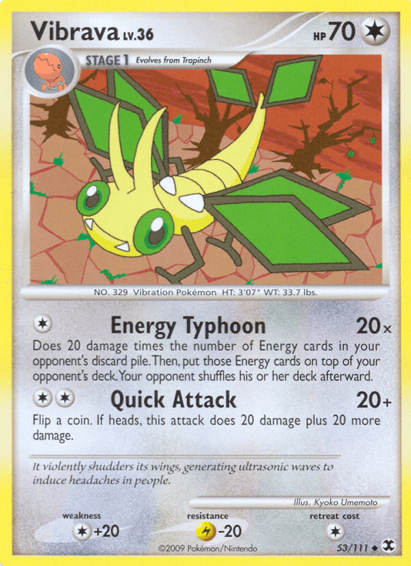 Vibrava (53/111) [Platinum: Rising Rivals] Pokemon Single Pokémon  | Multizone: Comics And Games