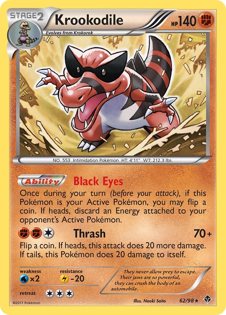 Krookodile (62/98) (Theme Deck Exclusive) [Black & White: Emerging Powers] Pokemon Single Pokémon  | Multizone: Comics And Games