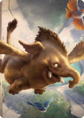 Lulu, Loyal Hollyphant Art Card (18) [Commander Legends: Battle for Baldur's Gate Art Series] MTG Single Magic: The Gathering  | Multizone: Comics And Games