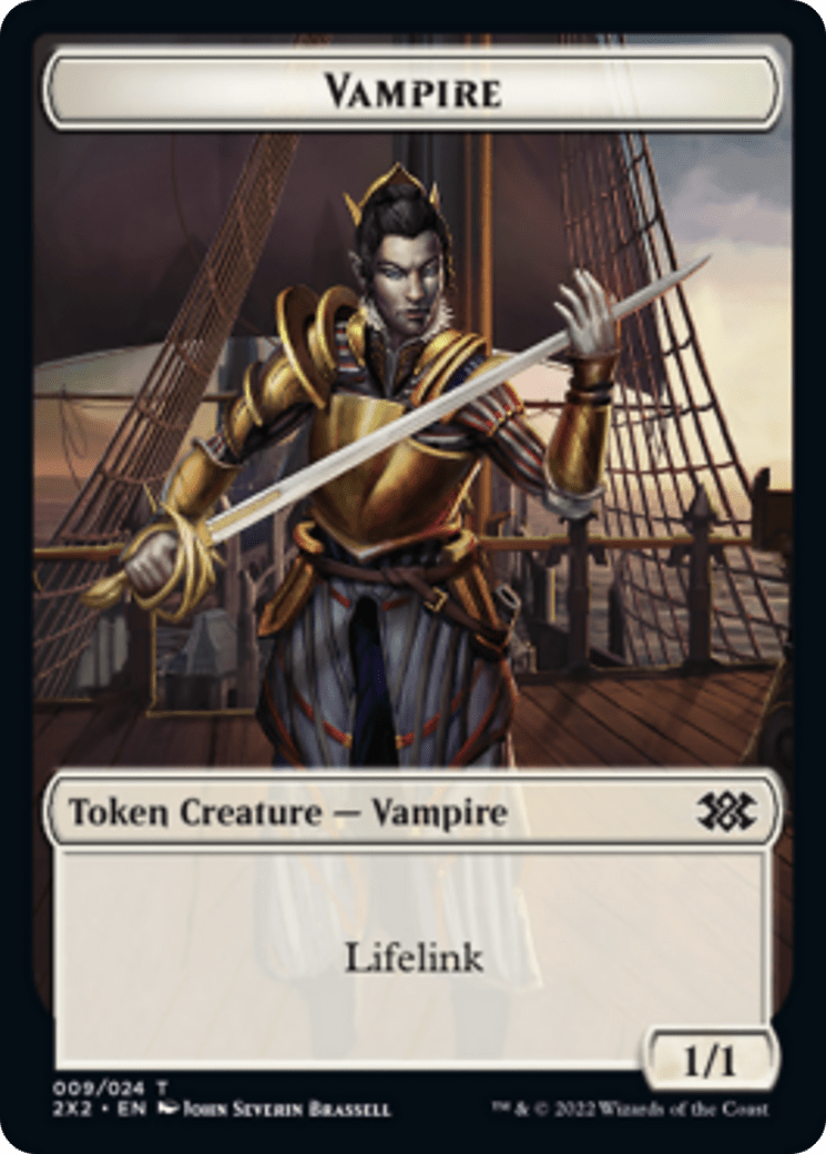 Worm // Vampire Double-sided Token [Double Masters 2022 Tokens] MTG Single Magic: The Gathering  | Multizone: Comics And Games