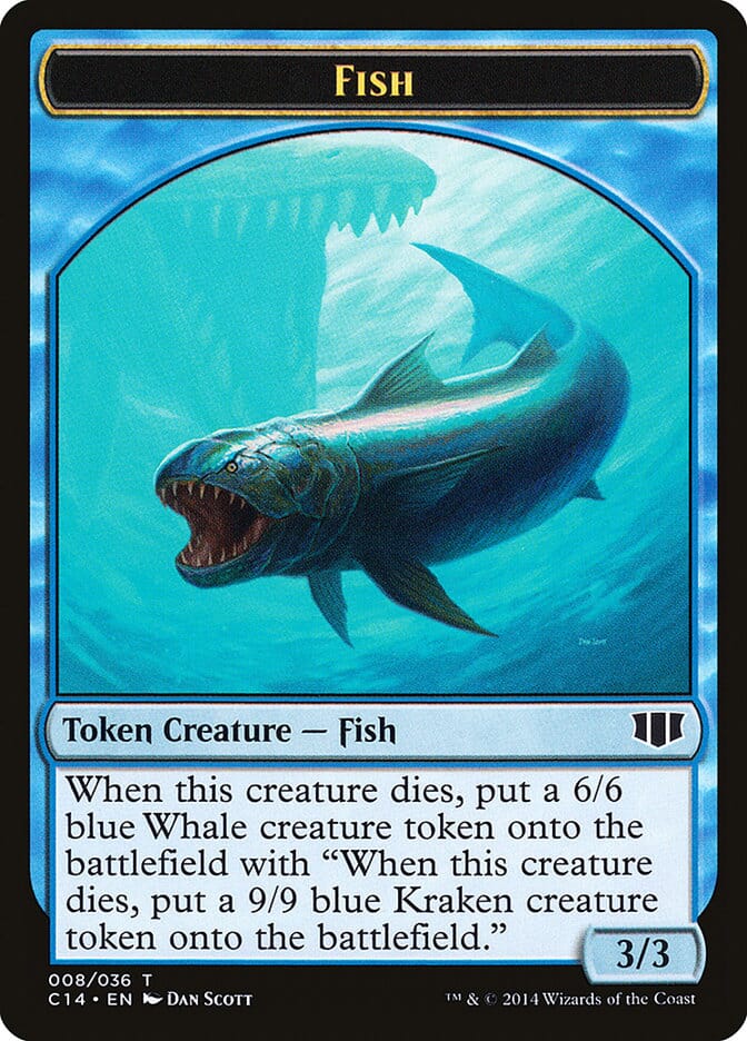 Fish // Zombie (011/036) Double-sided Token [Commander 2014 Tokens] MTG Single Magic: The Gathering  | Multizone: Comics And Games