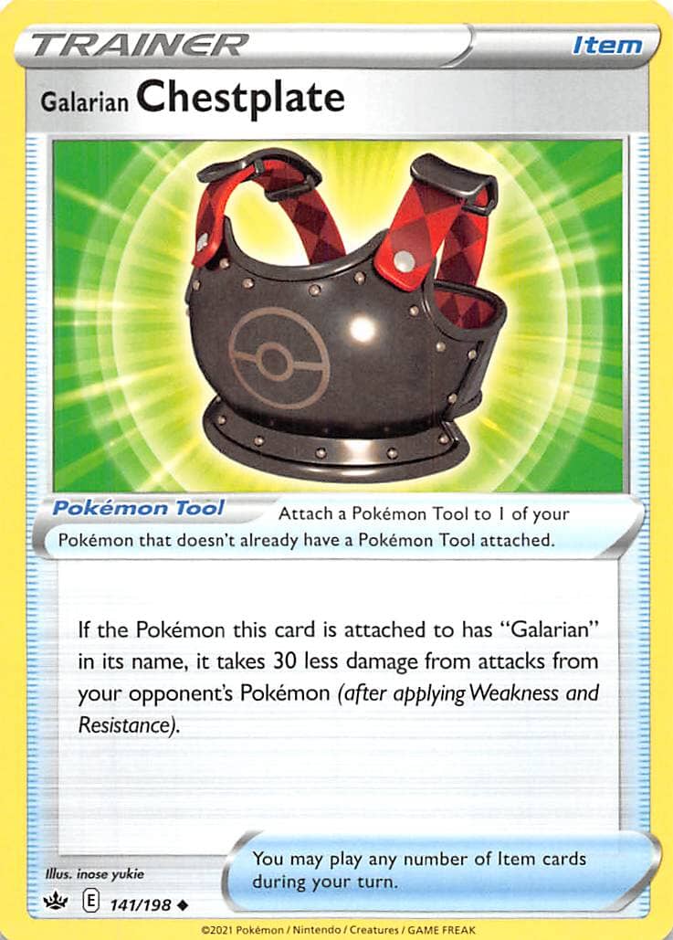 Galarian Chestplate (141/198) [Sword & Shield: Chilling Reign] Pokemon Single Pokémon  | Multizone: Comics And Games