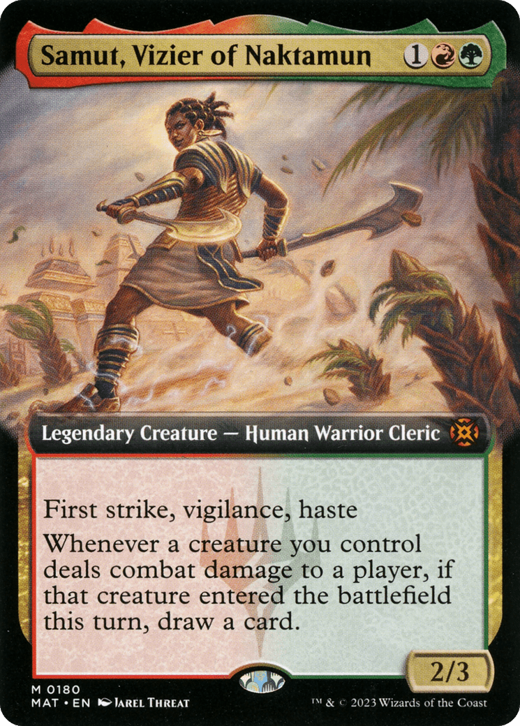 Samut, Vizier of Naktamun (Extended Art) [March of the Machine: The Aftermath] MTG Single Magic: The Gathering  | Multizone: Comics And Games