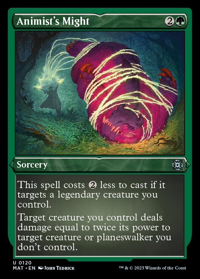 Animist's Might (Foil Etched) [March of the Machine: The Aftermath] MTG Single Magic: The Gathering  | Multizone: Comics And Games