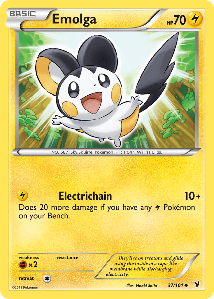 Emolga (37/101) [Black & White: Noble Victories] Pokemon Single Pokémon  | Multizone: Comics And Games