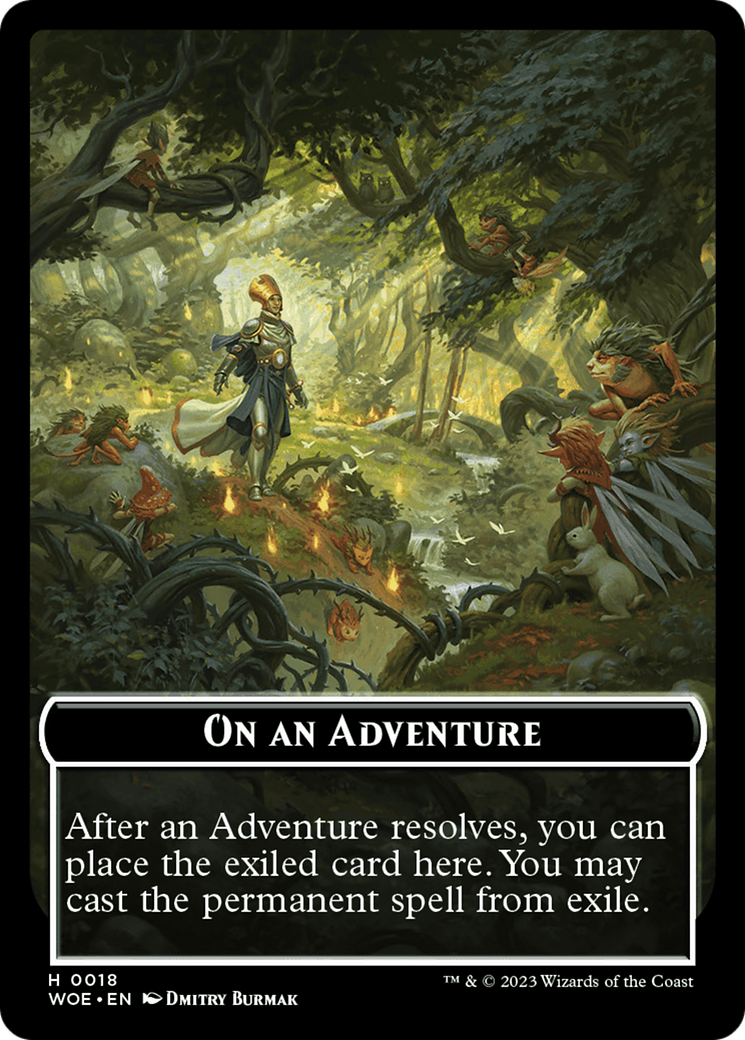 On an Adventure Emblem [Wilds of Eldraine Tokens] | Multizone: Comics And Games