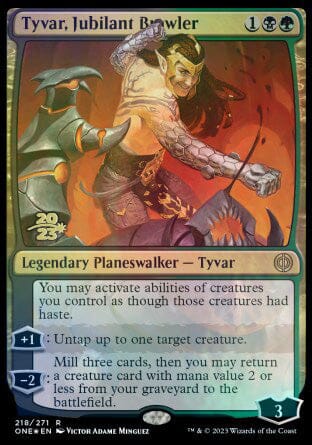 Tyvar, Jubilant Brawler [Phyrexia: All Will Be One Prerelease Promos] MTG Single Magic: The Gathering  | Multizone: Comics And Games