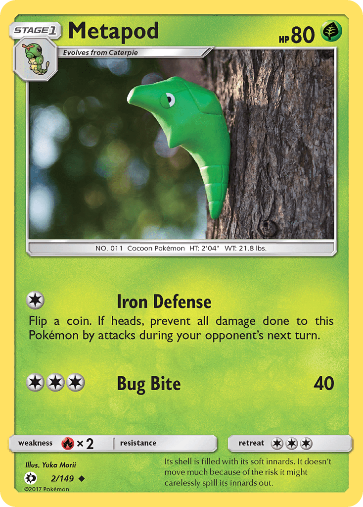 Metapod (2/149) [Sun & Moon: Base Set] Pokemon Single Pokémon  | Multizone: Comics And Games