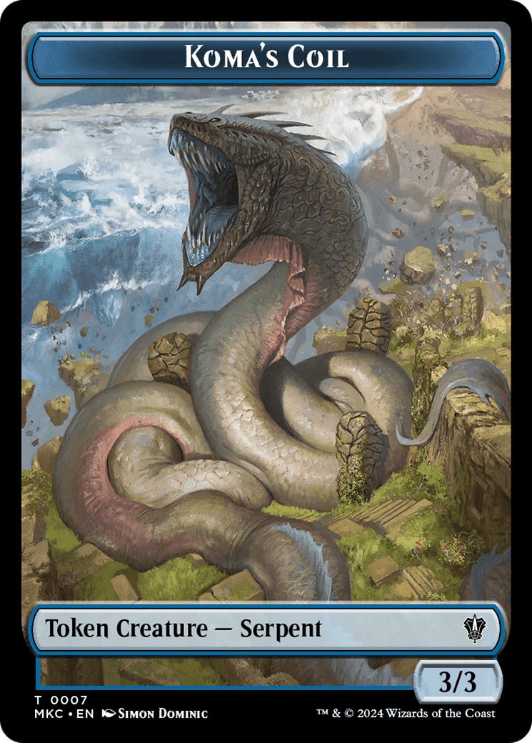 Tentacle // Koma's Coil Double-Sided Token [Murders at Karlov Manor Commander Tokens] MTG Single Magic: The Gathering  | Multizone: Comics And Games