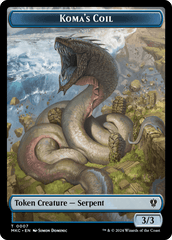 Drake // Koma's Coil Double-Sided Token [Murders at Karlov Manor Commander Tokens] MTG Single Magic: The Gathering  | Multizone: Comics And Games