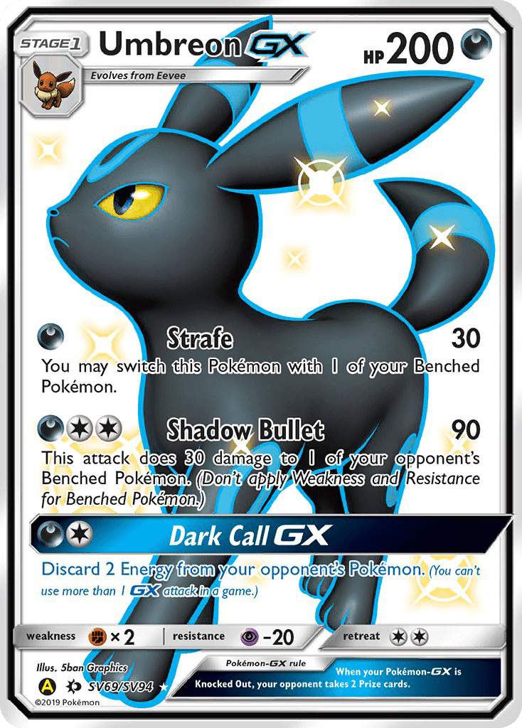 Umbreon GX (SV69/SV94) [Sun & Moon: Hidden Fates - Shiny Vault] Pokemon Single Pokémon  | Multizone: Comics And Games
