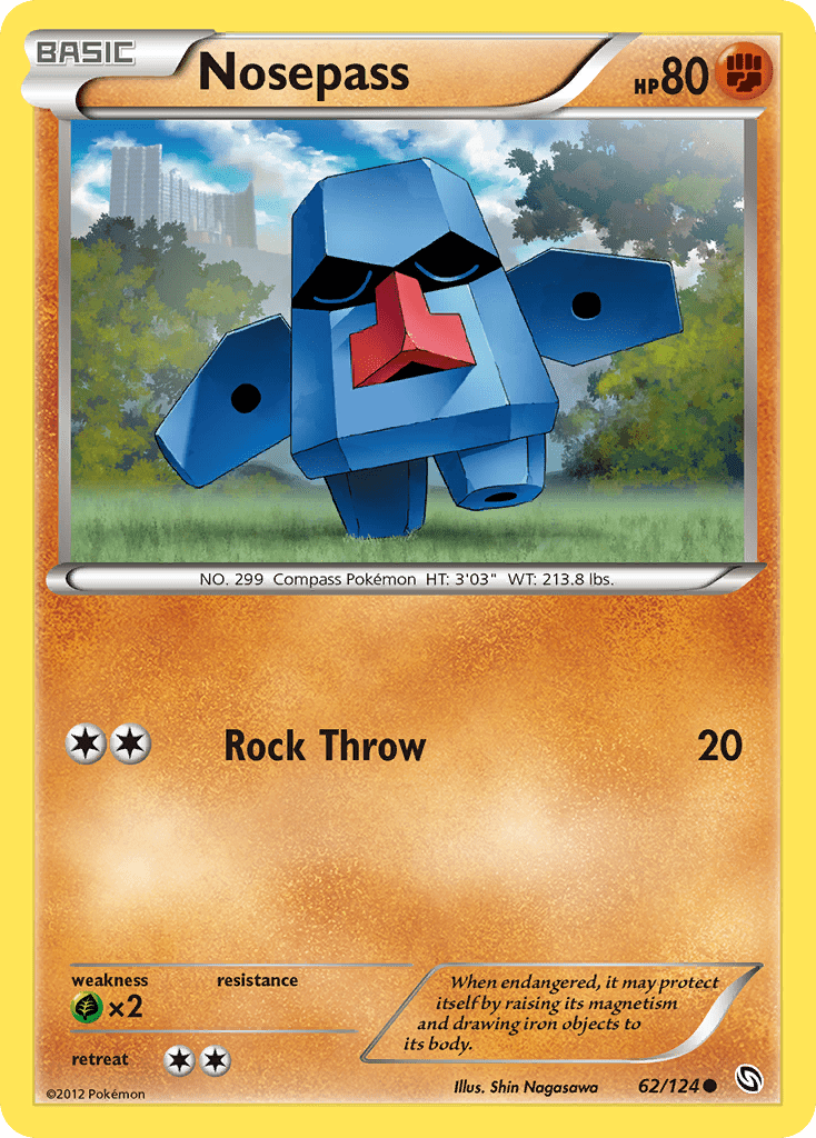 Nosepass (62/124) [Black & White: Dragons Exalted] Pokemon Single Pokémon  | Multizone: Comics And Games